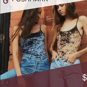 Brandy Melville velvet bodysuit